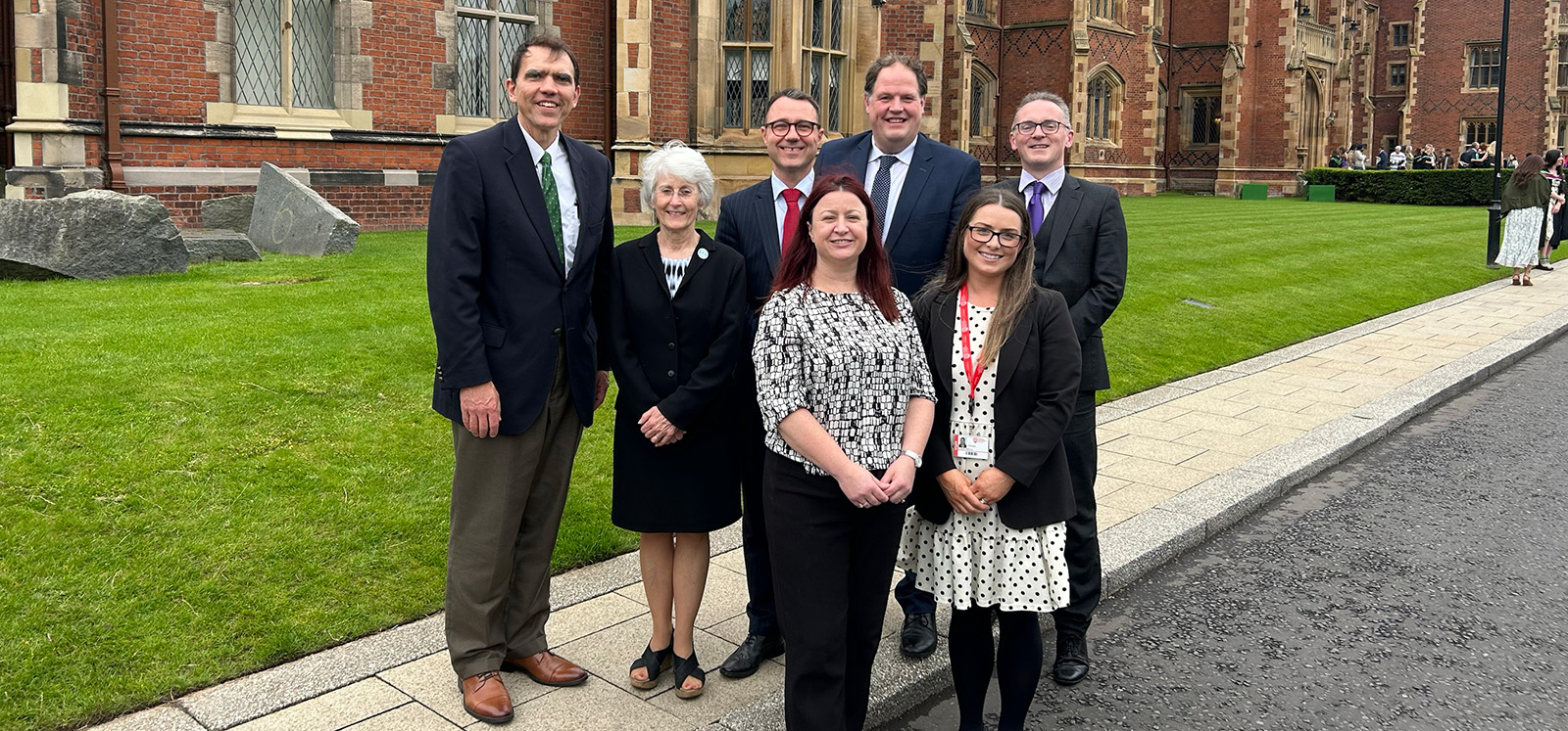 Colleagues from the School of Pharmacy at the University of North Carolina at Chapel Hill along with staff from the School of Pharmacy at Queen's University Belfast